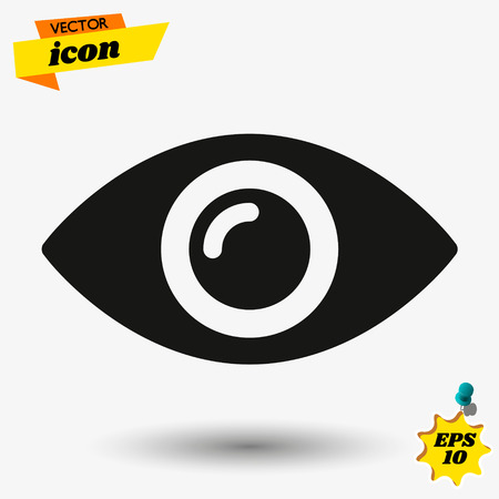 eye icon vector, on white background editable eps10.のイラスト素材
