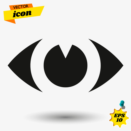 eye icon vector, on white background editable eps10のイラスト素材