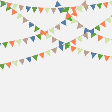 Blank banner, bunting or swag templates for scrapbooking parties, spring, Easter, baby showers and sales, on transparent background, in vector formatのイラスト素材