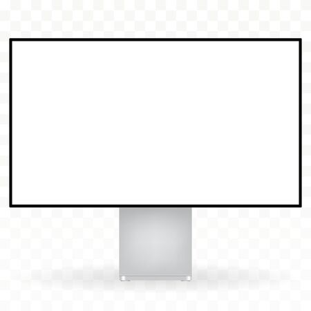 desktop pc vector mocup. monitor display with blank screen isolated on transparent background. Vector illustrationのイラスト素材