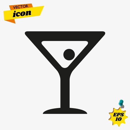 Cocktail icon. Cocktail Icon Vector. Cocktail drink.のイラスト素材