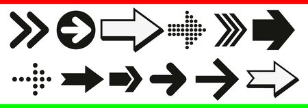 arrows vector collection black. ,vector set. Abstract elements for business infographic. Up and down trend.のイラスト素材