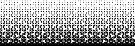 Vector seamless pattern. Modern stylish texture. Repeating geometric tiles from triangles. Monochrome grid with thickness which changing towards the centerのイラスト素材