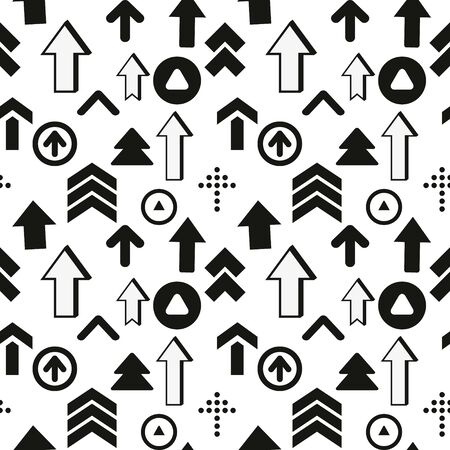 Vector seamless pattern, arrow, Editable can be used for web page backgrounds, pattern fillsのイラスト素材