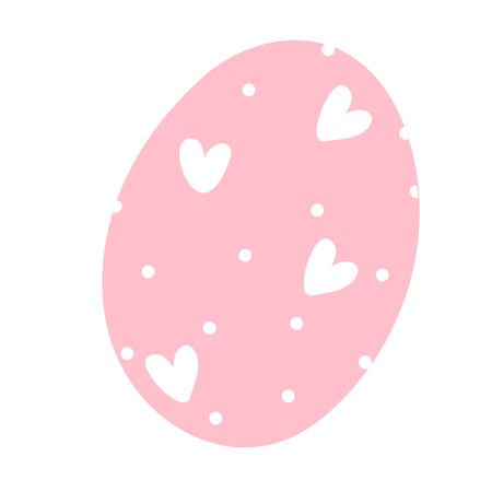 pink Easter Egg vector illustration for decorのイラスト素材