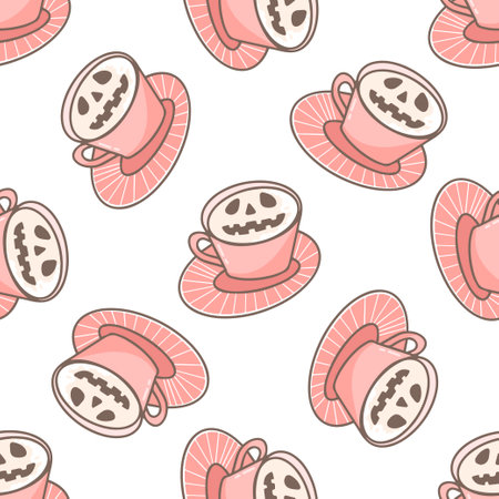 Coffee cup design for halloween.のイラスト素材