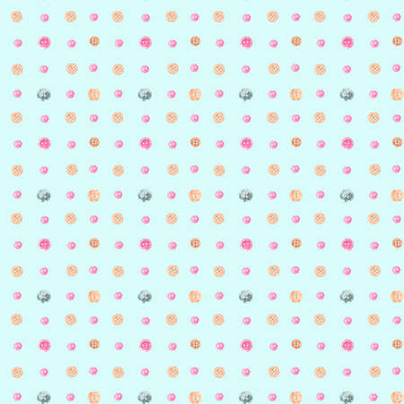 Watercolor seamless pattern with sewing elements. This hand-drawn pattern can be used for wrapping...