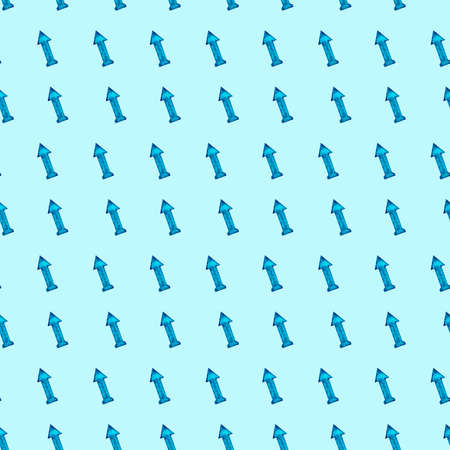Watercolor pattern with blue arrows on a blue background