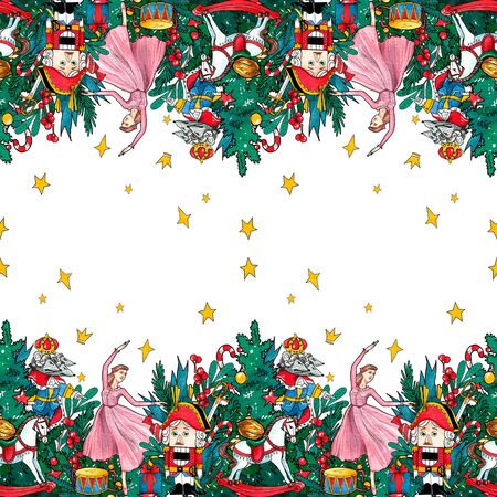 Fairy tale nutcracker. Create by watercolor.の写真素材