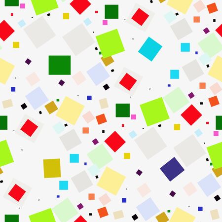 Abstract colorful squares on a white background.Seamless.のイラスト素材