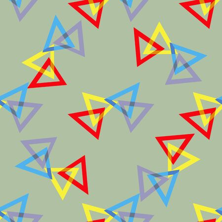 Colored triangles on a gray background. Seamless.のイラスト素材