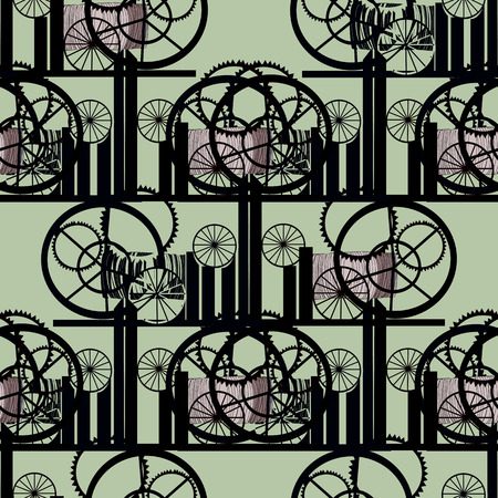 Seamless style steam punk.のイラスト素材