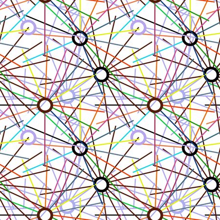 Psychedelic pattern in shades of gray. Seamless.のイラスト素材