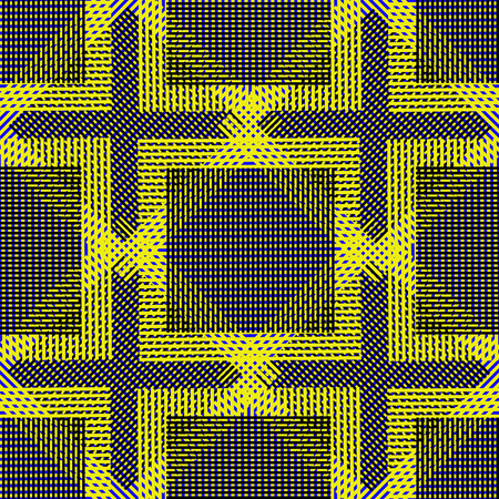Futuristic background of black and yellow squares.Seamless.のイラスト素材