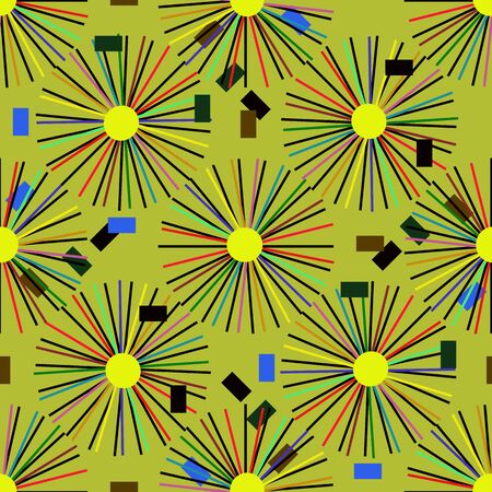 Abstract pattern in shades of yellow.Seamless.のイラスト素材