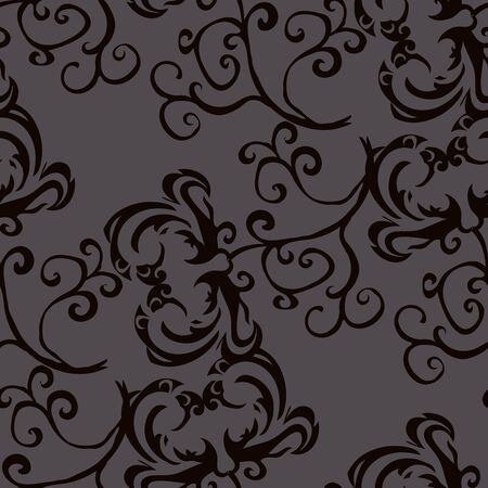Black pattern on a gray background.Seamless.のイラスト素材
