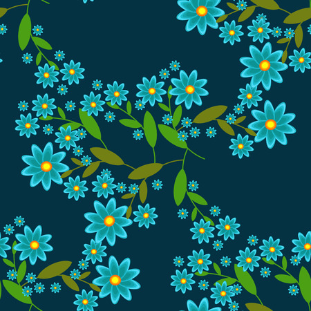 Background of blue flowers.Seamless.のイラスト素材