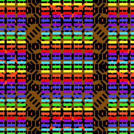 Futuristic funny background.Seamless.のイラスト素材