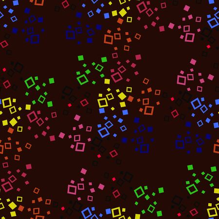 Abstract seamless from different geometric elements on a black background.のイラスト素材