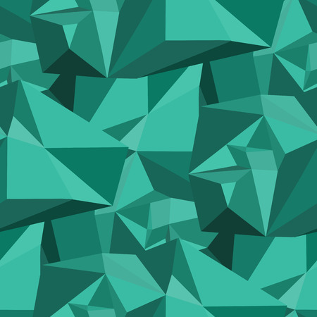 Abstract green background of geometric elements 3D.Seamless.のイラスト素材