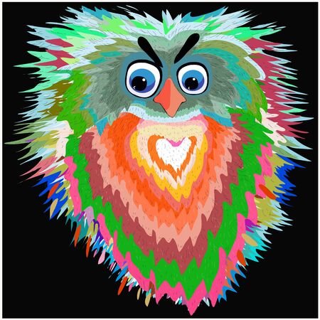 Cute cartoon Owl.のイラスト素材