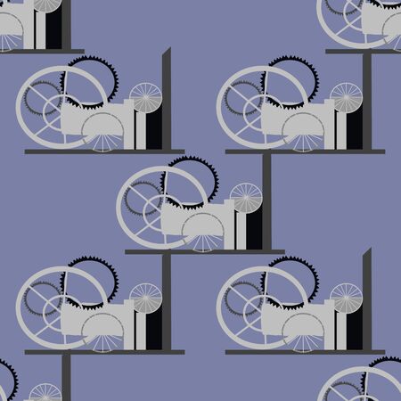 Abstract pattern of the wheels and gears.Seamless.のイラスト素材