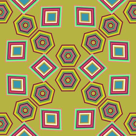 The background of different shapes in yellowish tones.Seamless.のイラスト素材