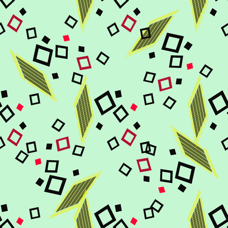 Abstract green background with shapes. Seamless.のイラスト素材