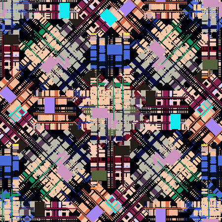 Abstract background of colored elements. Seamless.のイラスト素材