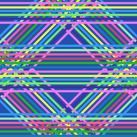 Abstract background of colored lines on a blue background.のイラスト素材