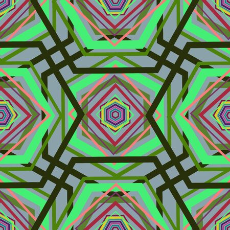 Colored triangles on a gray background. Seamless.のイラスト素材