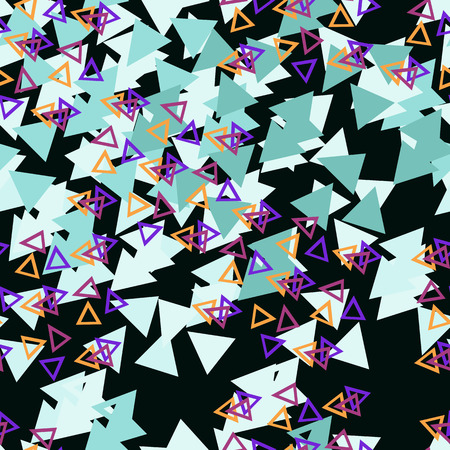 Abstract pattern of geometric shapes on a black background.の写真素材