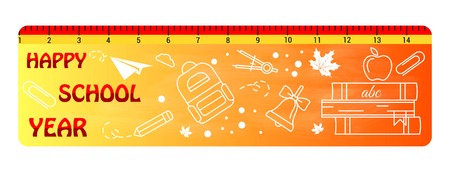Vector image of school bookmark for the book.のイラスト素材
