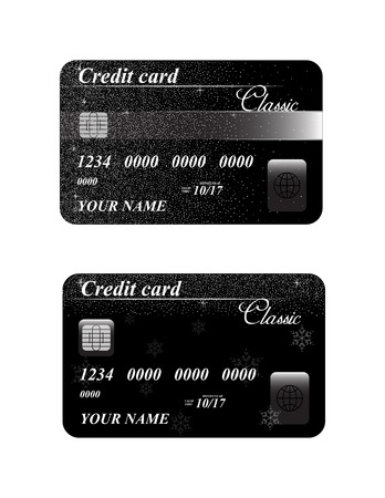 Set of vector cards with silver glitterのイラスト素材