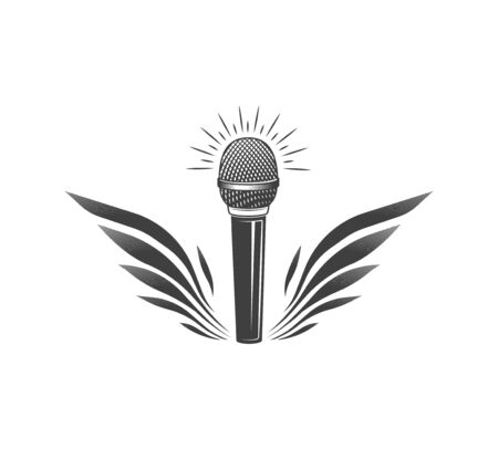 A set of microphones, collection.のイラスト素材