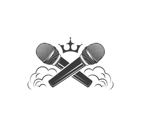 A set of microphones, collection.のイラスト素材