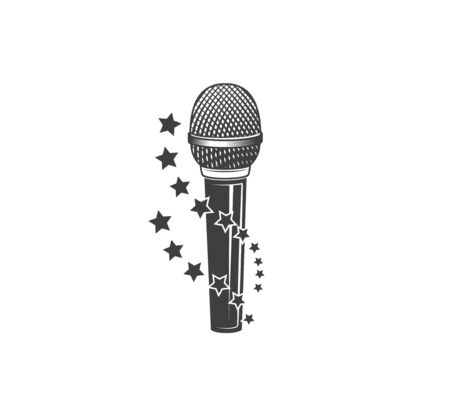 A set of microphones, collection.のイラスト素材