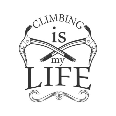 Climbing equipment.のイラスト素材