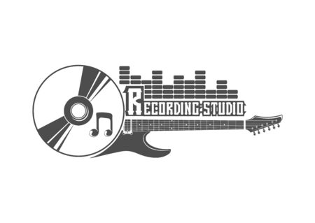 Vector graphic concept. Recording studio. Symbol emblem, element, print.のイラスト素材