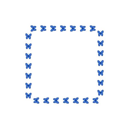 Vector concept photo frame with a butterfly. Blank template to decorate the image and photo. Modern elegant graphic design.のイラスト素材