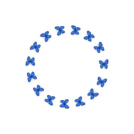 Vector concept photo frame with a butterfly. Blank template to decorate the image and photo. Modern elegant graphic design.のイラスト素材