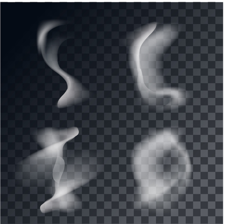 Vector smoke collection in different variationsのイラスト素材
