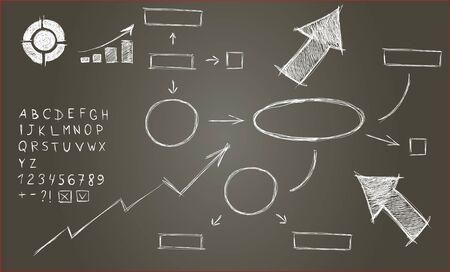 Info graphic business items Vector illustration.のイラスト素材