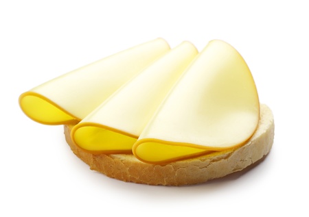 Sandwich with cheese isolated on whiteの写真素材