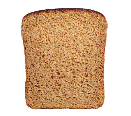 Slice bread isolated on white background