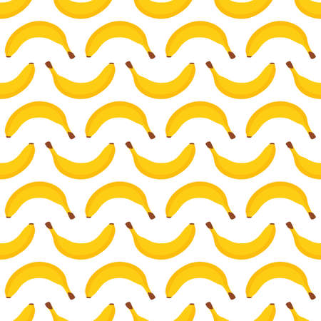 Seamless pattern with Banana. Vector fruit. Healthy natural food. Organic, eco. Drawn by hands.のイラスト素材