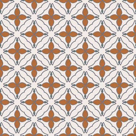 Seamless pattern from square ceramic tiles, rhombuses. Portuguese, Spanish or Moroccan traditional...