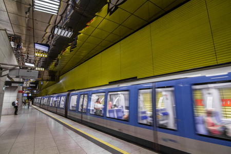 Munich, Bavaria, Germany - August 22, 2018: U-Bahn