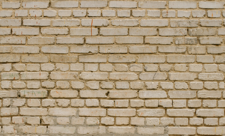 Tiled old brick wall background in Kyiv, Ukraineの写真素材