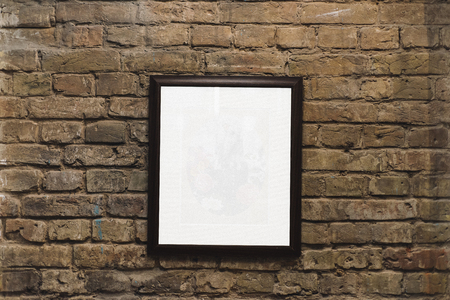 A Picture on grunge industrial red brick wall background in Kyiv, Ukraine. May be used in design and interiors.の写真素材